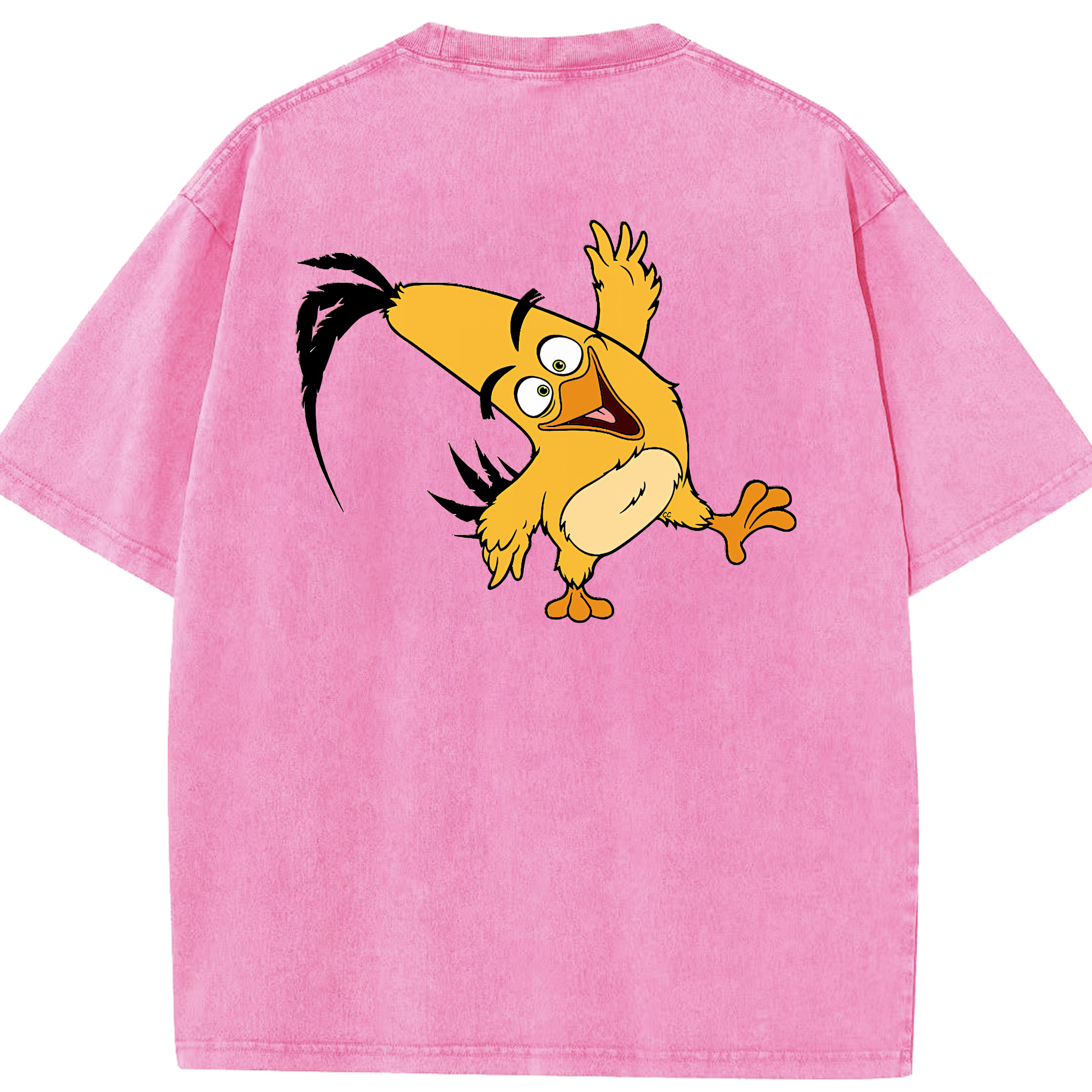 （画像用） Angry Birds アングリーバード 綿100% ヴィンテージ風 半袖Tシャツ（背面プリント）